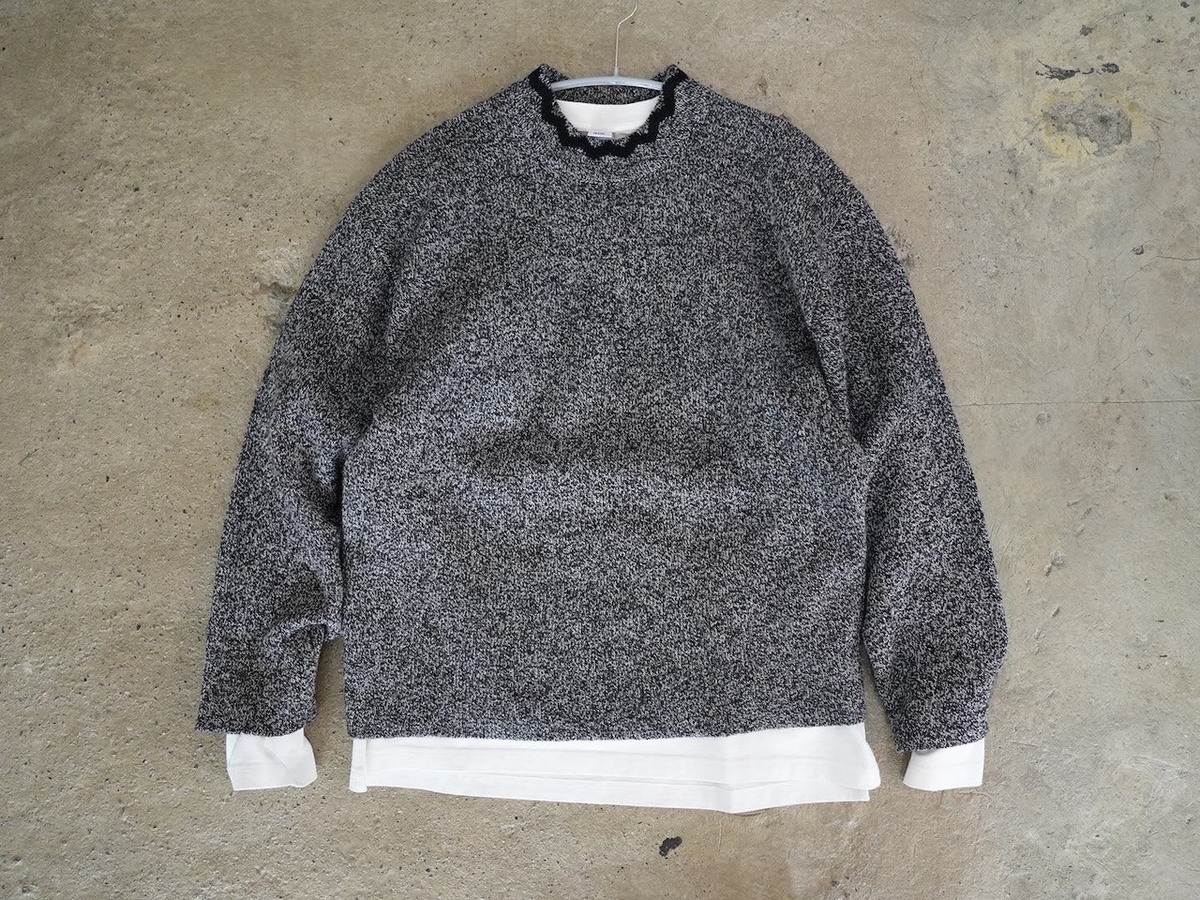 Melange Mock Neck Sweater 1