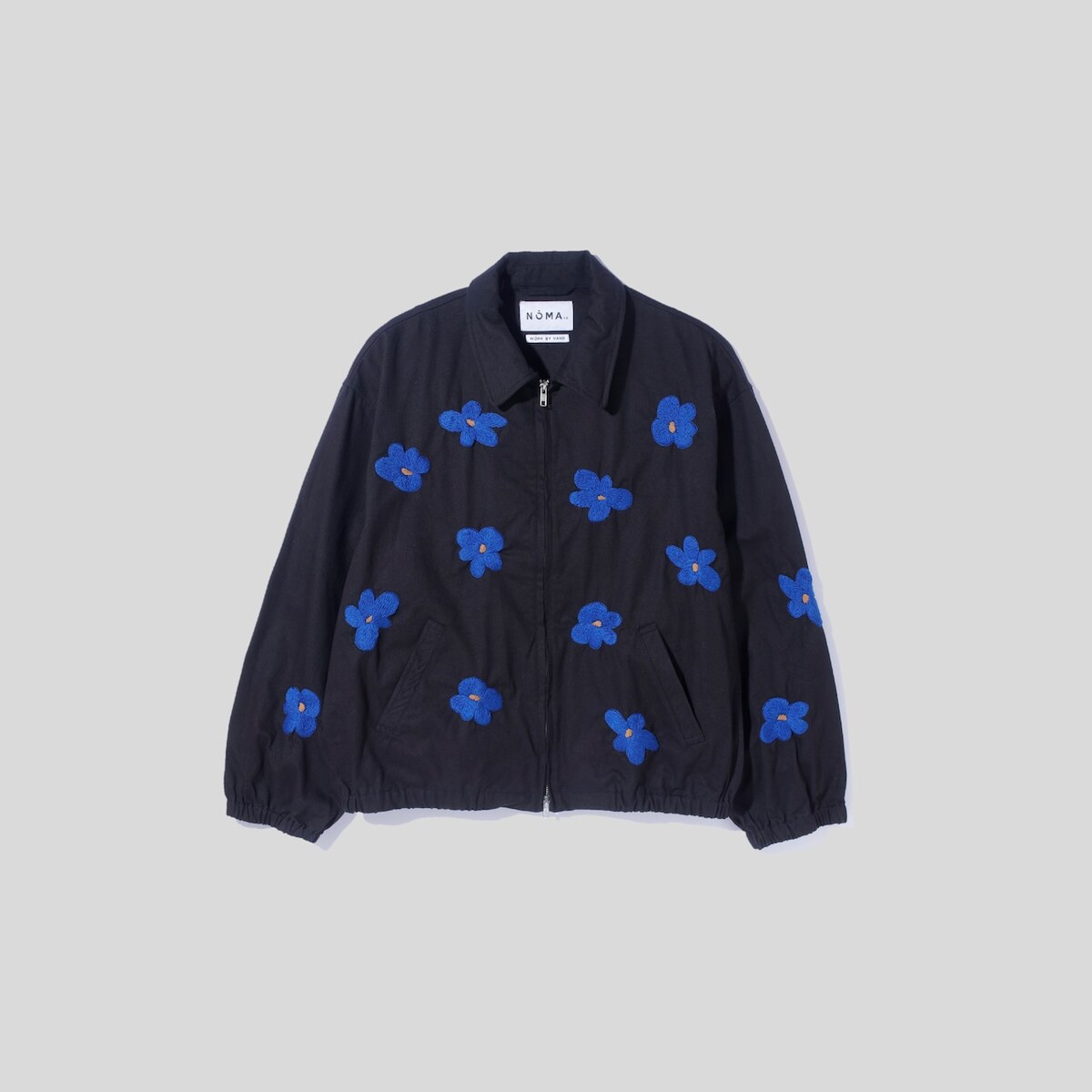 NOMARHYTHM TEXTILE (ノーマリズムテキスタイル) / Floral Hand Embroidery Blouson Black 1