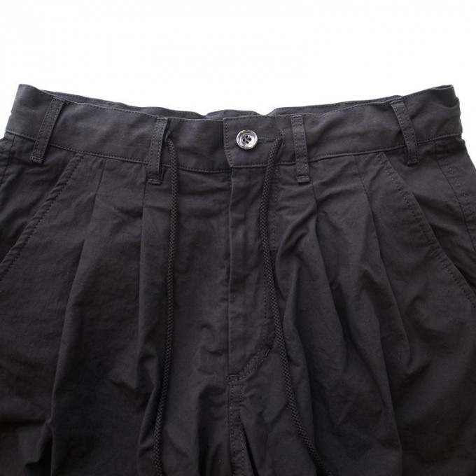 superNova. Wide Shorts Powder Snow Oxford -Black - 画像2枚目