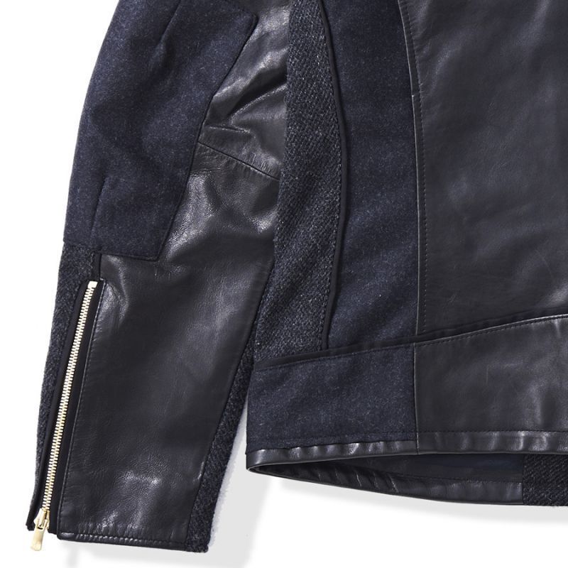 Enharmonic TAVERN Lithographic Leather Jacket - ゲートのアイテム