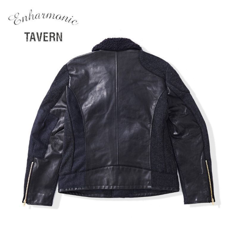 Enharmonic TAVERN Lithographic Leather Jacket - ゲートのアイテム ...