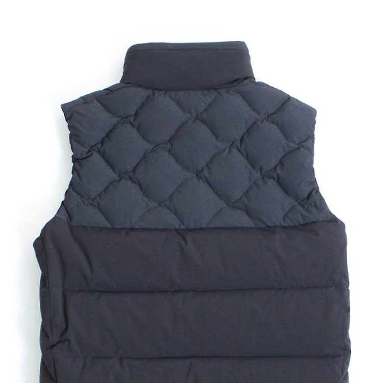 Enharmonic TAVERN Mix Quilt Down Vest -Black - 画像4枚目