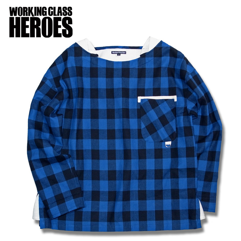 Working Class Heroes Busted Shirt -Blue - 画像1枚目