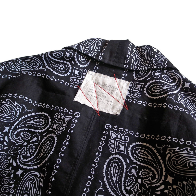 Working Class Heroes Remake Bandana Robe -Black - 画像4枚目