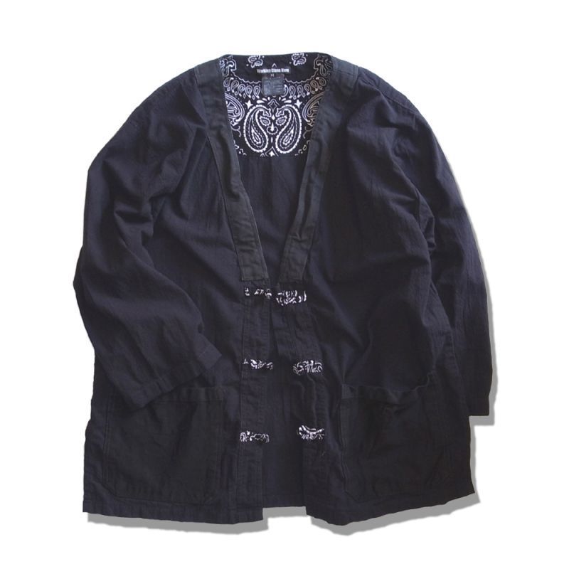 Working Class Heroes Remake China Shirt Cardigan -Black 1