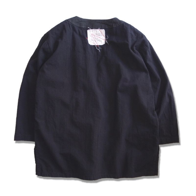 Working Class Heroes Remake China Shirt Cardigan -Black - 画像2枚目