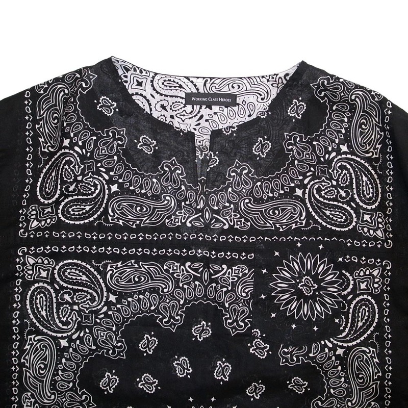 Working Class Heroes Bandana LS Doctor Shirt -Black - 画像4枚目