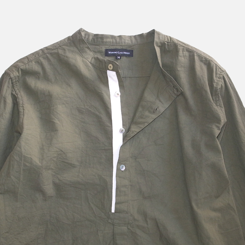 WCH 50's Style Stand Caller Shirts -Olive - 画像3枚目