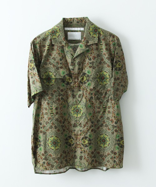 WhiteMountaineering　Flower Printed open collar shirts 1