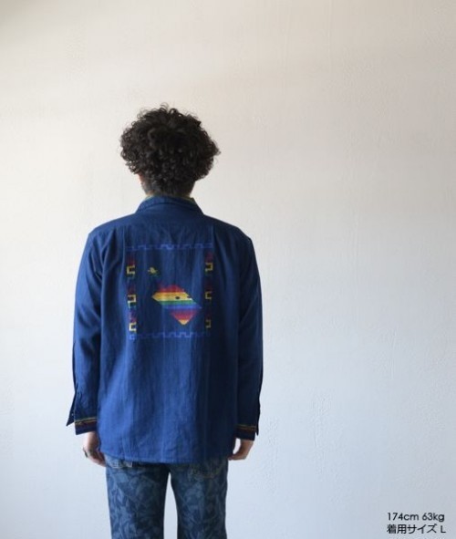 Long Sleeve Quetzal Shirt - Guitar Indigo - 画像5枚目