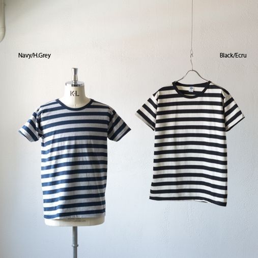 S/S STRIPE BASIC CREW TEE 1