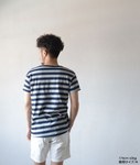 S/S STRIPE BASIC CREW TEE 4