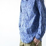 Short Collar Shirt - Floral Lawn - Navy 1