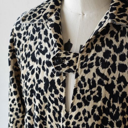 Lounge Shirt - Cotton Velveteen/Animal - Leopard【AiE】 - 画像2枚目