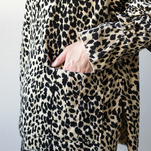 Lounge Shirt - Cotton Velveteen/Animal - Leopard【AiE】 - ドゥー