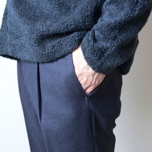 Slim Fit Super 100's Worsted Flannel Pants【INCOTEX】 - 画像4枚目