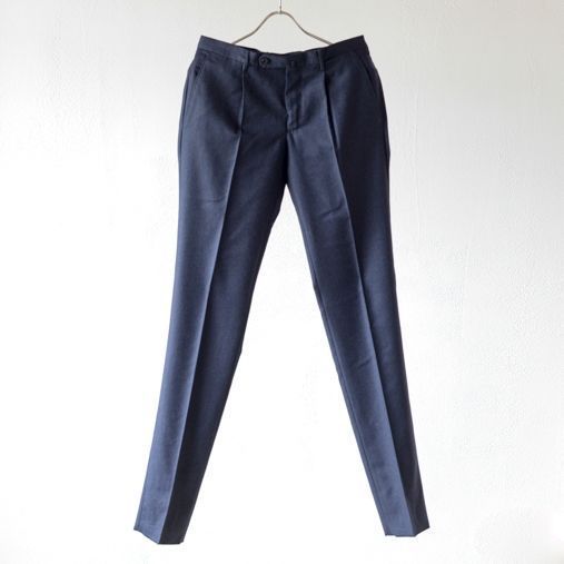 Slim Fit Super 100's Worsted Flannel Pants【INCOTEX】 - 画像1枚目