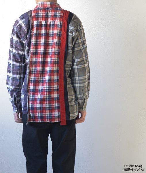 7 Cuts Flannel Shirt - Inserted 4 Cloths【Rebuild By Needles】 - 画像4枚目