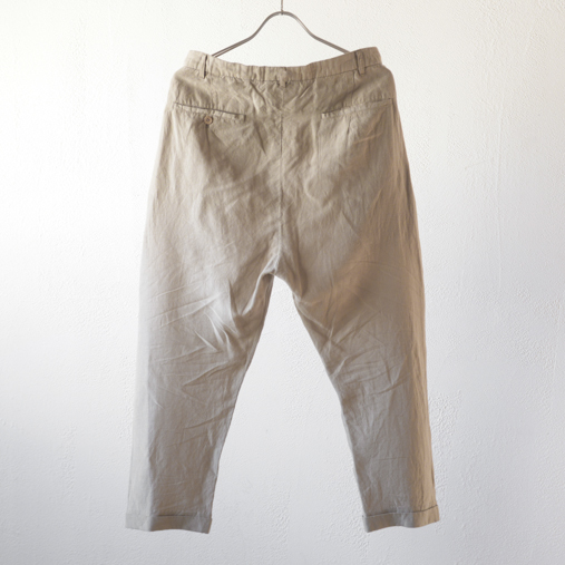 Tencel Linen Sarrouel Pants - Khaki【mando】 - 画像2枚目