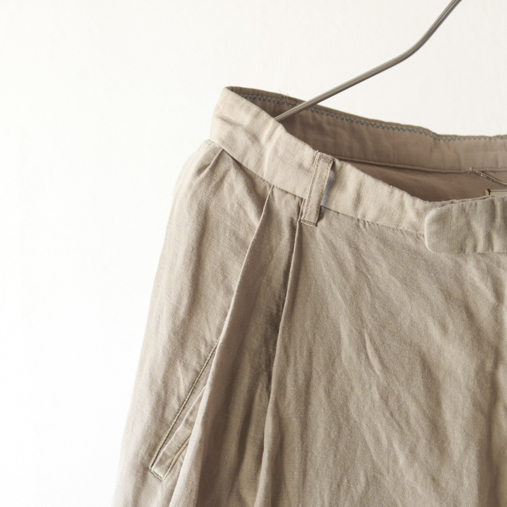 Tencel Linen Sarrouel Pants - Khaki【mando】 - 画像3枚目