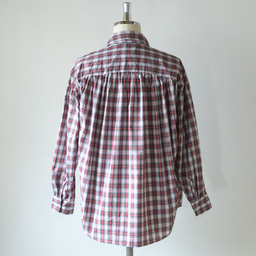 Painter Shirt - Tartan Check - Red/White【AiE】 - 画像2枚目