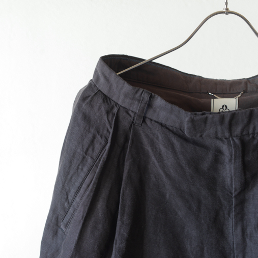 Tencel Linen Sarrouel Pants - Off Black【mando】 - 画像3枚目