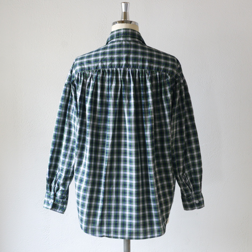 Painter Shirt - Tartan Check - Green/White【AiE】 - 画像2枚目