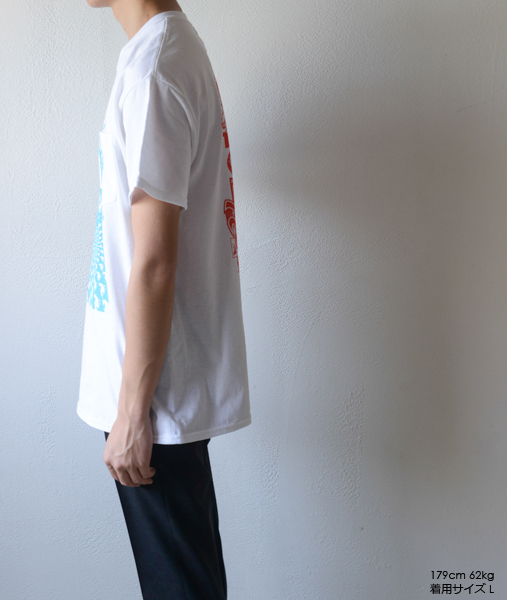 Printed T-shirt - Data - Wht/Red【Dead Feelings】 - 画像4枚目