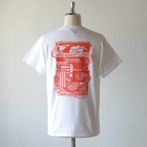 Printed T-shirt - Data - Wht/Red【Dead Feelings】 - 画像2枚目