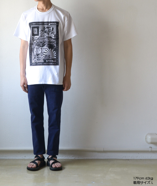 Printed T-shirt - Cosmin Indifference - Wht/Blk【Dead Feelin】 - 画像5枚目