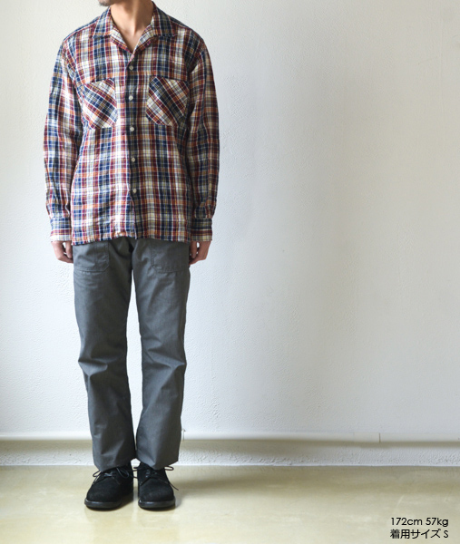 FALL LEAF PANTS - T/C Weather - Heather Gray【SASSAFRAS】 - 画像5枚目