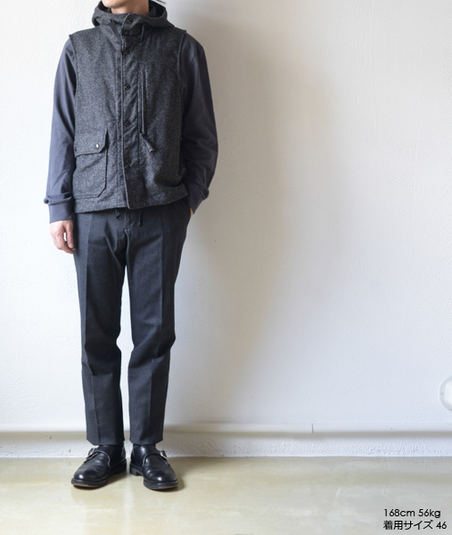 Slim Fit Cotton Cashmere Touch Geometric Pants【INCOTEX】 - 画像5枚目