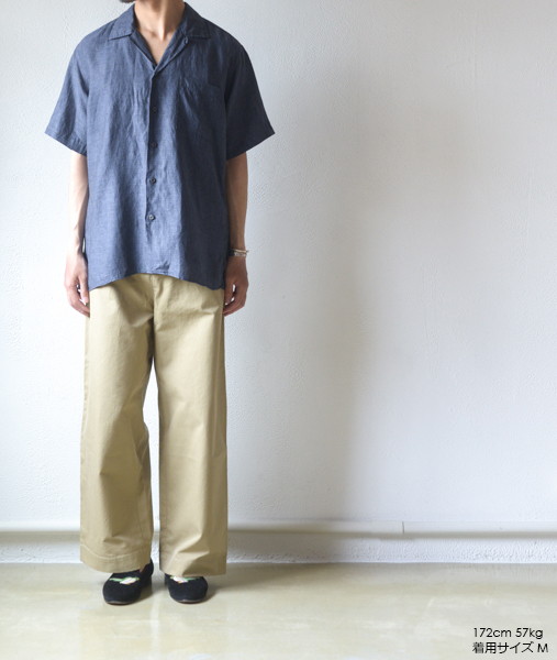 Camp Collar Short Sleeve Shirts - Navy【INDIVIDUALIZED SHIRT】 - 画像5枚目