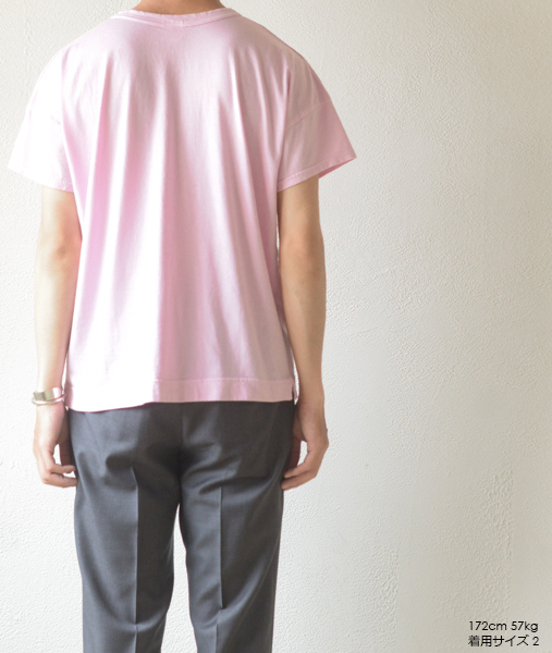 CREW NECK WIDE TEE SHIRTS - Pink【SBTRACT】 - 画像4枚目