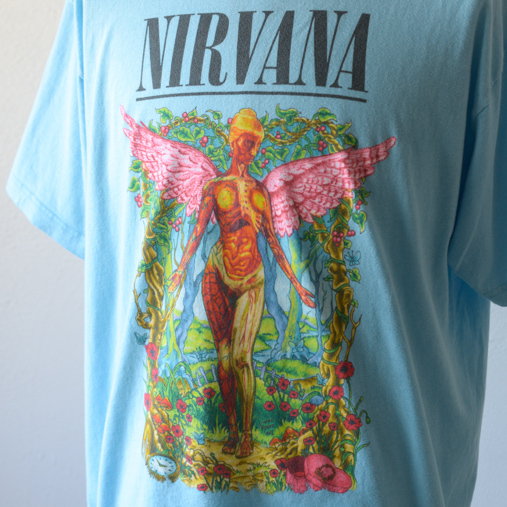 NIRVANA Printed T-shirt - Sax【THRIFTY LOOK】 - 画像3枚目