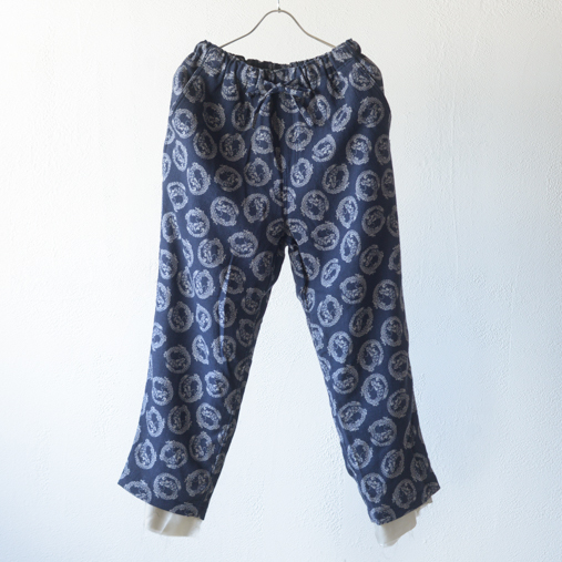 String Work Pant - Wool Crepe / Fine Pattern - Navy【Needles】 - 画像2枚目