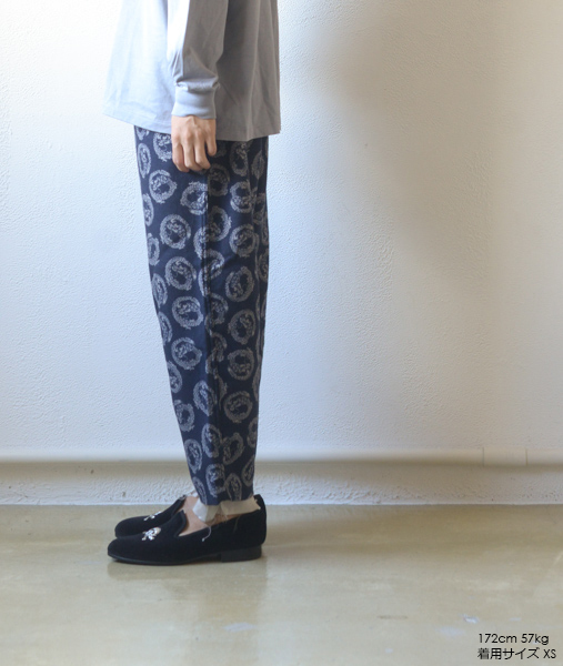 String Work Pant - Wool Crepe / Fine Pattern - Navy【Needles】 - 画像4枚目