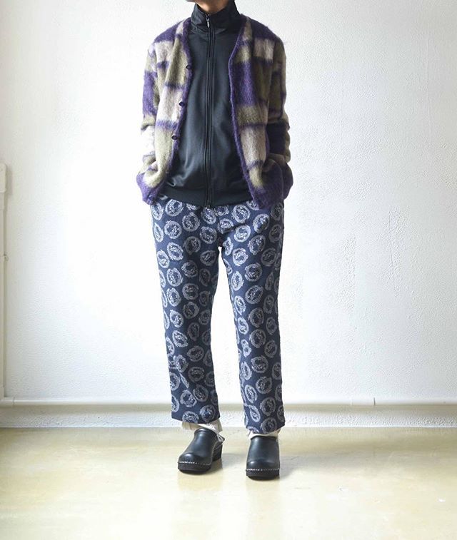 String Work Pant - Wool Crepe / Fine Pattern - Navy【Needles】 - 画像5枚目