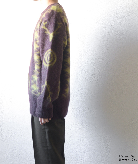 Loose Fit Sweater - Mohair / Native - Brown【South2 West8】 - 画像4枚目