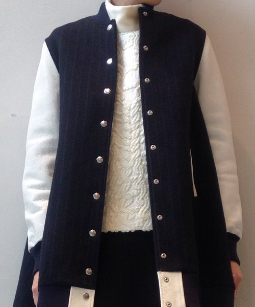 オリジナル Sacai 1 Navy ロングスタジャン Luck スタジャン Labelians Fr