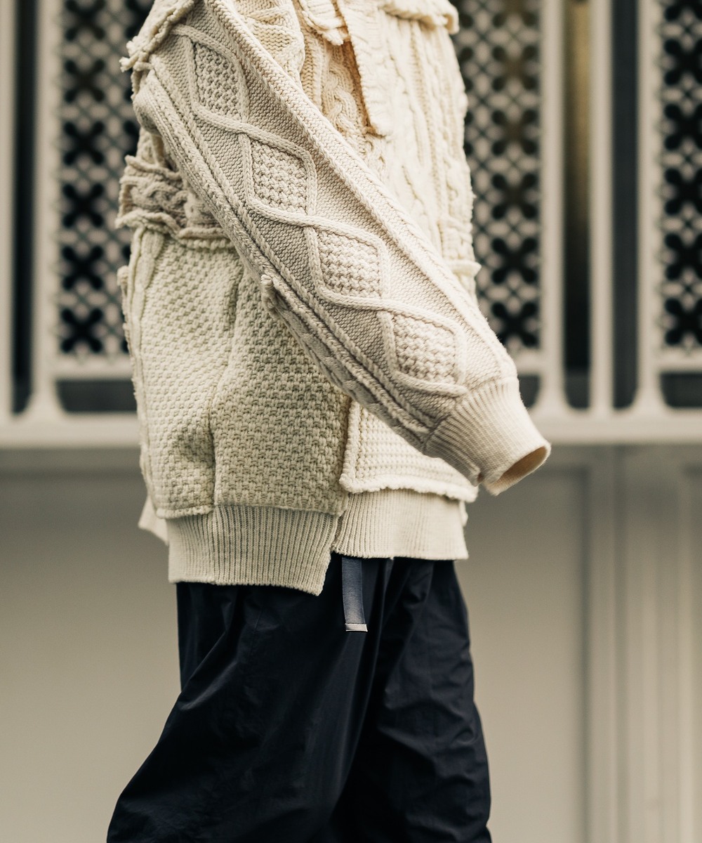 stein Oversized Interlaced Cable Knit LS - ニット/セーター