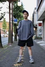 Graphpaper L/S Oversized Tee"GRAY"スタイル 1