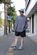 Graphpaper L/S Oversized Tee"GRAY"スタイル 3