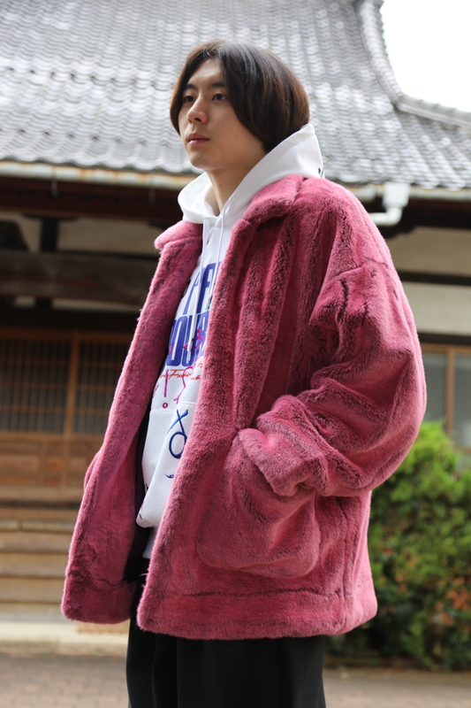 doublet HAND-PAINTED FUR JACKETカラーPINK