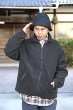 Graphpaper Wool Boa Zip-Up Blousonスタイル - マーク 山口のスナップ ...