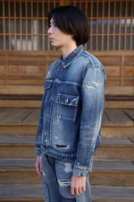 FDMTL ファンダメンタル DENIM JACKET10YR WASHスタイル 3