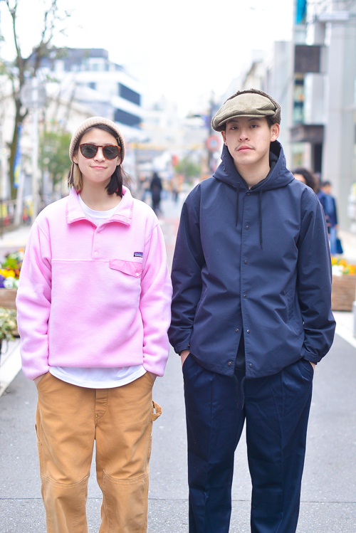 山野 未結 / 牛田 祐輔さん - パタゴニア(Patagonia)、カーハート(CARHARTT)｜原宿ストリートスナップ - 写真2