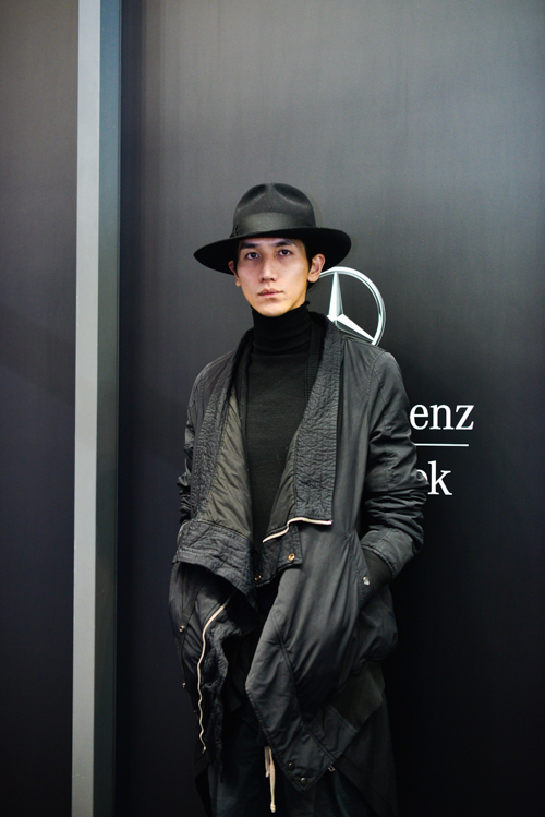 茶畑 優さん - リック・オウエンス(Rick Owens)、ボルサリーノ(Borsalino)｜渋谷ストリートスナップ - 写真2