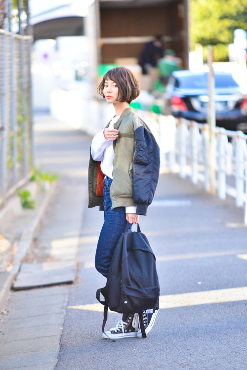 斎藤 有沙さん - 古着(ユーズド)(USED)、スライ(SLY)｜原宿ストリートスナップ - 写真1