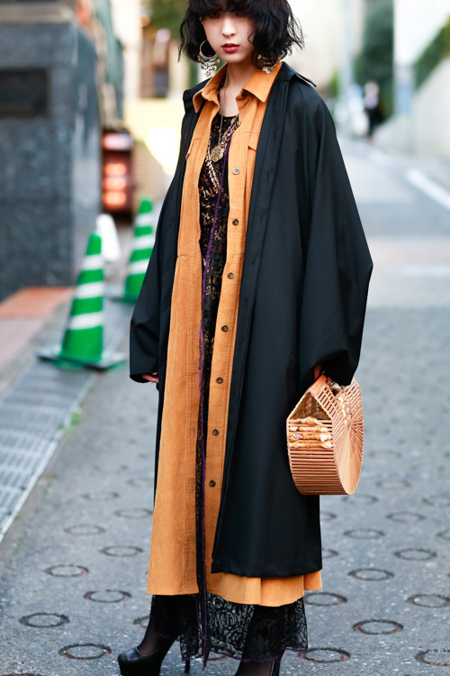 島田 風花さん - クジャク(kujaku)、古着(ユーズド)(USED)｜原宿ストリートスナップ - 写真2